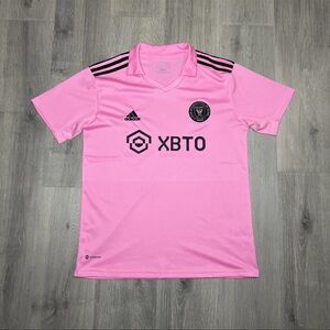 Inter Miami Adidas Pink Soccer Jersey with XBTO Logo